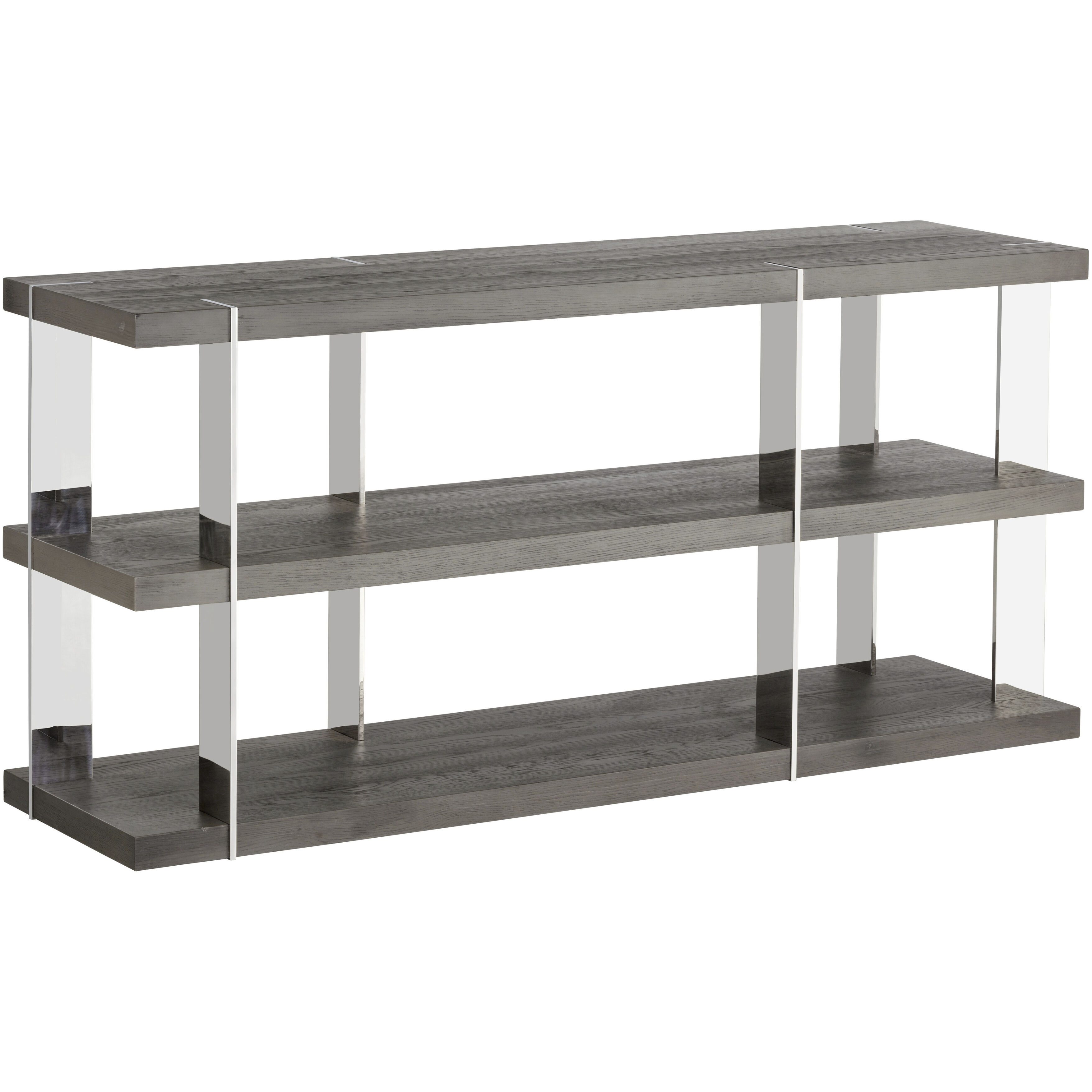 Daria 67 X 17.75 inch Smoke Brown / Polished Console Table